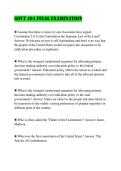 GOVT 404 Final Examination