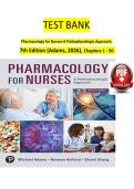 TEST BANK Pharmacology for Nurses-A Pathophysiologic Approach&comma; 7th Edition &lpar;Adams&comma; 2026&rpar;&comma; Chapters 1 - 50