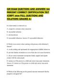 GRI EXAM QUESTIONS AND ANSWERS 100 PERCENT CORRECT CERTIFICATION TEST SCRIPT 2026 FULL QUESTIONS AND SOLUTIONS GRADED A&plus;