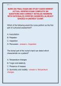 NURS 204 FINAL EXAM AND STUDY GUIDE NEWEST  ACTUAL VERIFIED EXAM COMPLETE 300  QUESTIONS AND CORRECT DETAILED ANSWERS  WITH RATIONALES &lpar;VERIFIED ANSWERS&rpar; &vert;ALREADY  GRADED A&plus;&vert;&vert;NEWEST EXAM&excl;&excl;