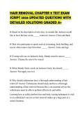 HAIR REMOVAL CHAPTER 11 TEST EXAM SCRIPT 2026 UPDATED QUESTIONS WITH DETAILED SOLUTIONS GRADED A&plus;
