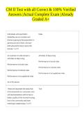 CM II Test with all Correct & 100&percnt; Verified Answers &vert;Actual Complete Exam &vert;Already Graded A&plus; 