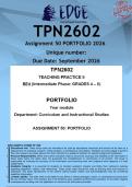 TPN2602 Assignment 50 PORTFOLIO &lpar;ANSWERS&rpar; 2026 - DISTINCTION GUARANTEED