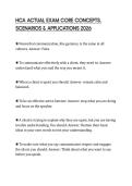 HCA ACTUAL EXAM CORE CONCEPTS&comma; SCENARIOS & APPLICATIONS 2026