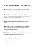 HCA ACTUAL EXAM FINAL STUDY GUIDE 2026