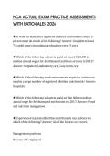 HCA ACTUAL EXAM PRACTICE ASSESSMENTS WITH RATIONALES 2026