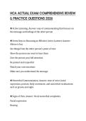 HCA ACTUAL EXAM COMPREHENSIVE REVIEW & PRACTICE QUESTIONS 2026