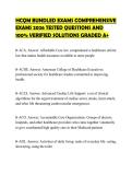 HCQM BUNDLED EXAMS COMPREHENSIVE EXAMS 2026 TESTED QUESTIONS AND 100&percnt; VERIFIED SOLUTIONS GRADED A&plus;