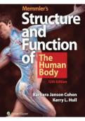 Memmler&rsquo;s Structure & Function of the Human Body Test Bank 12th Edition by Barbara Janson Cohen &ndash; 2026 Updated Edition