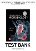 Test Bank for Foundations In Microbiology 10th Edition Talaro&period; Answers and cheat sheets