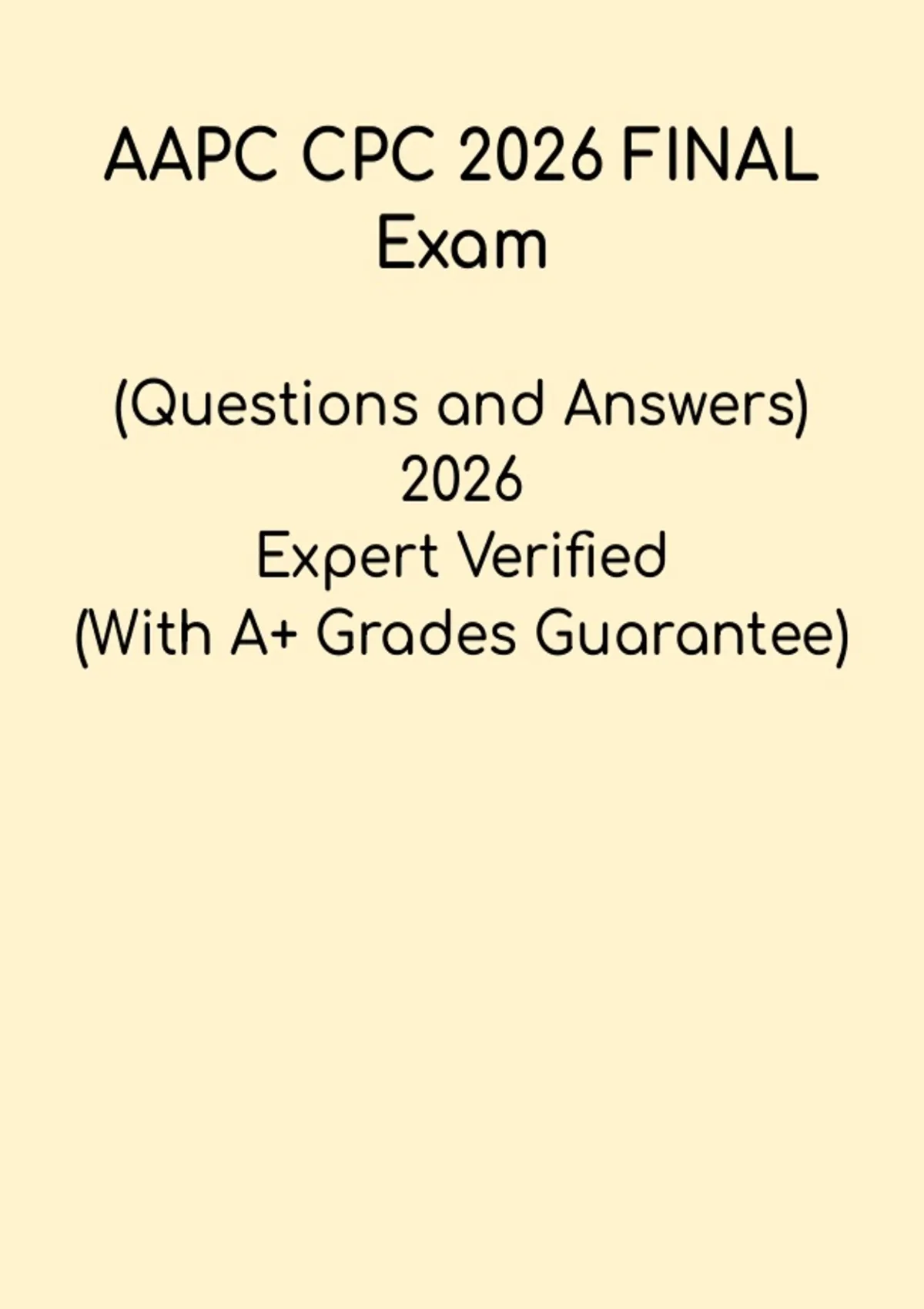 AAPC CPC 2026 Final Exam Prep | Practice Questions & Review - AAPC CPC ...