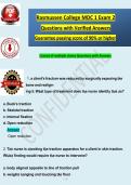 Rasmussen College MDC 1 Exam 2  Questions with Verified Answers Guarantee passing score of 90&percnt; or higher