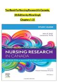  NURSING RESEARCH IN CANADA&comma; 5TH EDITION COMPLETE TEST BANK 