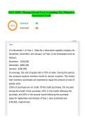 WGU D101&colon; Managerial and Cost Accounting &vert;OA &vert;Objective Assessment Exam &vert;Accurate&vert; Verified Answers 2026&vert;2027