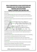 RECA FUNDAMENTALS EXAM QUESTIONS AND ANSWERS 2023&vert; TOP SCORES MADE SIMPLE &vert; TRUSTED TEST SOLUTIONS&excl; QUALITY CONTENT YOU CAN RELY ON&excl;