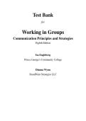 Working in Groups&colon; Communication Principles and Strategies Test Bank 8th Edition by Isa N &ndash; 2026 Updated Edition