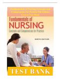 Fundamentals of Nursing Concepts and Competencies for Practice 9th Edition Craven Test Bank