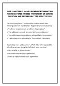 NSG 3100 EXAM 3 HAAD LICENSURE EXAMINATION FOR REGISTERED NURSES