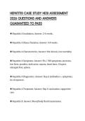 HEPATITIS CASE STUDY HESI ASSESSMENT 2026 QUESTIONS AND ANSWERS GUARANTEED TO PASS