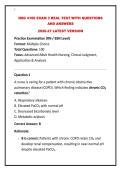 NSG 4100 EXAM 3 REAL TEST WITH QUESTIONS AND ANSWERS