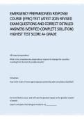 Emergency Preparedness Response Course &lpar;EPRC&rpar; Test Latest 2025 &ndash; Revised Exam Questions
