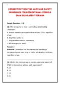 CONNECTICUT BOATING LAWS AND SAFETY GUIDELINES FOR RECREATIONAL VESSELS EXAM