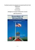 Test Bank Essentials of Accounting for Governmental and Not-for-Profit Organizations 15th Edition By Paul Copley &vert;All Chapters &lpar;1-14&rpar; &vert; Q&A Verified&vert; Grade A&plus; Assured &vert;ISBN 9781264822720
