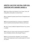 HEPATITIS CASE STUDY HESI FINAL PAPER 2026 QUESTIONS WITH ANSWERS GRADED A&plus;