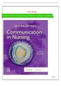 Communication in Nursing&comma; 10th Edition&comma; 10th Edition &lpar;Julia Balzer Riley latest&comma; 2025&sol;&sol;2026 Exams of Nursing with questions and verified answers&period;