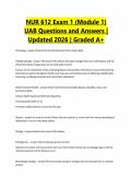 NUR 612 Exam 1 &lpar;Module 1&rpar; UAB Questions and Answers &vert; Updated 2026 &vert; Graded A&plus;