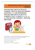 PSYCHIATRIC-MENTAL HEALTH NURSING&comma; MENTAL HEALTH NURSING CHAPTER 1-10&comma; CONTEMPORARY PSYCHIATRIC-MENTAL HEALTH NURSING &lpar;TEST 1&rpar; CHAPS 1-5 8-10&comma; 13&comma; 23&comma; PSYCHIATRIC NURSING - PRELIMS&comma; MIDTERM