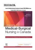 Test Bank for Lewis's Medical-Surgical Nursing in Canada Assessment and Management of Clinical Problems 5th edition latest update all 72 chapter covered