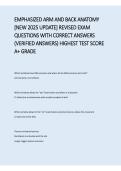 Emphasized Arm and Back Anatomy &ndash; New 2025 Update &ndash; Revised Exam &ndash; 2026 Updated Edition