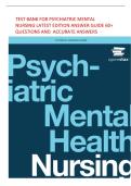 OpenStax Psychiatric-Mental Health Nursing Student Answer Guide 