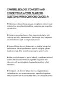 CAMPBELL BIOLOGY CONCEPTS AND CONNECTIONS ACTUAL EXAM 2026 QUESTIONS WITH SOLUTIONS GRADED A&plus;