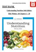 Test Bank for Understanding Nutrition&comma; 16th Edition by Whitney &ndash; 2026 Updated Edition