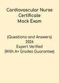Cardiovascular Nurse Certificate Mock Exam &vert; Practice Questions & Review