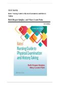 TEST BANK For Bates' Nursing Guide to Physical Examination and History Taking&comma; 3rd Edition By Beth Hogan-Quigley&semi; Mary Louis Palm&comma; Verified Chapters 1 - 24&comma; Complete Newest Version