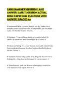 CANS EXAM NEW QUESTIONS AND ANSWERS LATEST SOLUTION ACTUAL EXAM PAPER 2026 QUESTIONS WITH ANSWERS GRADED A&plus;