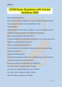 CCDS Exam Questions with Correct Solutions 2026