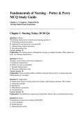 Fundamentals of Nursing &ndash; Professional Practice&comma; Ethics & Legal Issues &ndash; MCQ Study Guide &ndash; Potter & Perry &ndash; Chapters 1&ndash;7