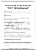BIOLOGY PLACEMENT TEST REVIEW&vert; TOP SCORES MADE SIMPLE &vert; TRUSTED TEST SOLUTIONS&excl; QUALITY CONTENT YOU CAN RELY ON&excl;