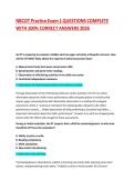 NBCOT Practice Exam 1 QUESTIONS COMPLETE  WITH 100&percnt; CORRECT ANSWERS 2026  