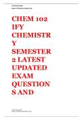 CHEM 102 &vert; IFY CHEMISTRY SEMESTER 2 &vert; LATEST UPDATED EXAM QUESTIONS AND ANSWERS 2025-2026