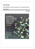 TEST BANK&lowbar;&lowbar;Business Intelligence&comma; Analytics&comma; and Data Science&colon; A Managerial Perspective 4th Edition by Ramesh Sharda &comma; ISBN&colon; 9780134633282 &vert;All Chapters Included&vert; Guide A&plus;