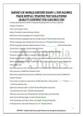 SURVEY OF WORLD HISTORY EXAM 1 &vert; TOP SCORES MADE SIMPLE &vert; TRUSTED TEST SOLUTIONS&excl; QUALITY CONTENT YOU CAN RELY ON&excl;