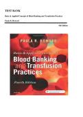 TEST BANK&lowbar;&lowbar;Basic & Applied Concepts of Blood Banking and Transfusion Practices 4th Edition by Paula R&period; Howard &comma; ISBN&colon; 9780323374781 &vert;All Chapters Included&vert; Guide A&plus;