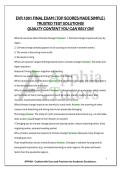 EVR 1001 FINAL EXAM &vert; TOP SCORES MADE SIMPLE &vert; TRUSTED TEST SOLUTIONS&excl; QUALITY CONTENT YOU CAN RELY ON&excl;