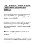 CARE OF THE PATIENT WITH A COLOSTOMY COMPREHENSIVE TEST 2026 SOLVED QUESTIONS