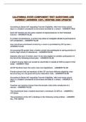 CALIFORNIA STATE COMPONENT TEST QUESTIONS AND CORRECT ANSWERS 100&percnt; VERIFIED 2026 UPDATE&excl;&excl;